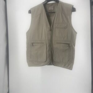 Men's J.M. O'Collum New Basic Fishing/ Utility Vest‎ Size M Khaki Pockets